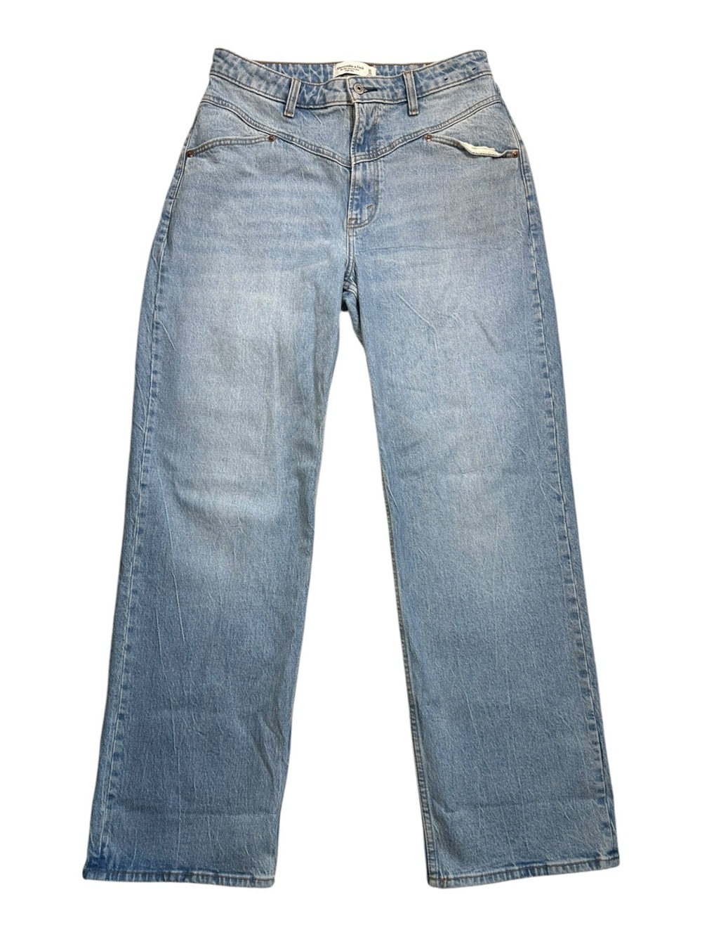 Abercrombie & Fitch 90s Relaxed High Rise Curve Love Jeans Light Wash Size 30/10